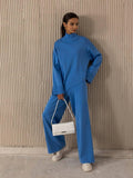 Ladies Irregular Stright Leg Loose Swearter Set TZ0050 - SWEETKAMA