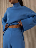 Ladies Irregular Stright Leg Loose Swearter Set TZ0050 - SWEETKAMA