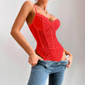 Ladies Lace Lingerie Bodysuit See Through Teddy M60427 - SWEETKAMA
