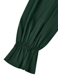 Ladies Lantern Sleeves Round Neck Daily Blouse Y53699 - SWEETKAMA
