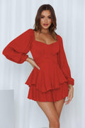 Ladies Lantern Sleeves Square Neck Daily Romper GKAF - SWEETKAMA