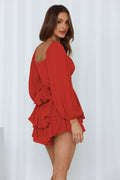 Ladies Lantern Sleeves Square Neck Daily Romper GKAF - SWEETKAMA