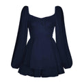 Ladies Lantern Sleeves Square Neck Daily Romper GKAF - SWEETKAMA