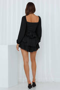 Ladies Lantern Sleeves Square Neck Daily Romper GKAF - SWEETKAMA