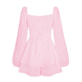 Ladies Lantern Sleeves Square Neck Daily Romper GKAF - SWEETKAMA