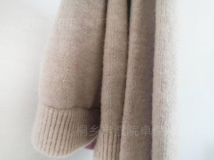 Ladies Lapel V-Neck Sweater and Pants 2PCS Set 8366 - SWEETKAMA