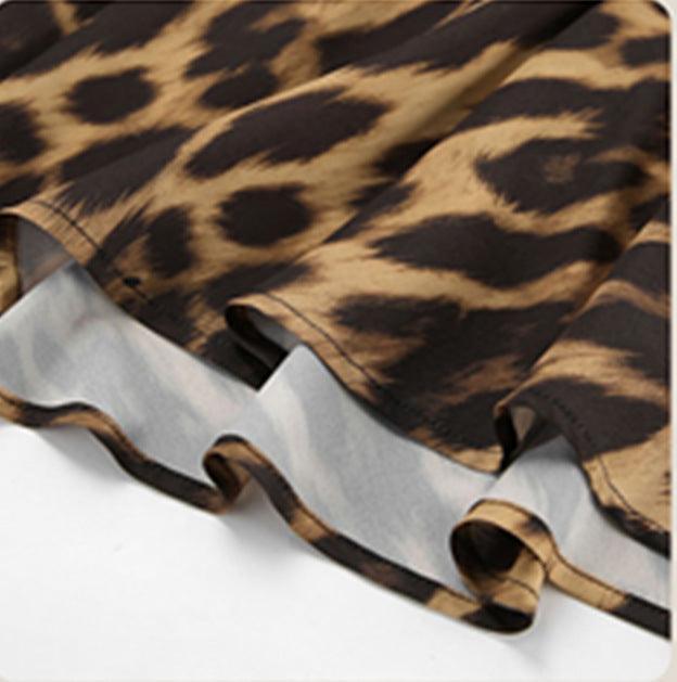 Ladies Leopard Print Mermaid Hem Skirt GG010 - SWEETKAMA
