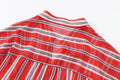 Ladies Long Sleeves Red + White Stripe Shirt K71245 - SWEETKAMA