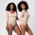Ladies Long Sleeves Solid Color Daily Bodysuit 32739 - SWEETKAMA