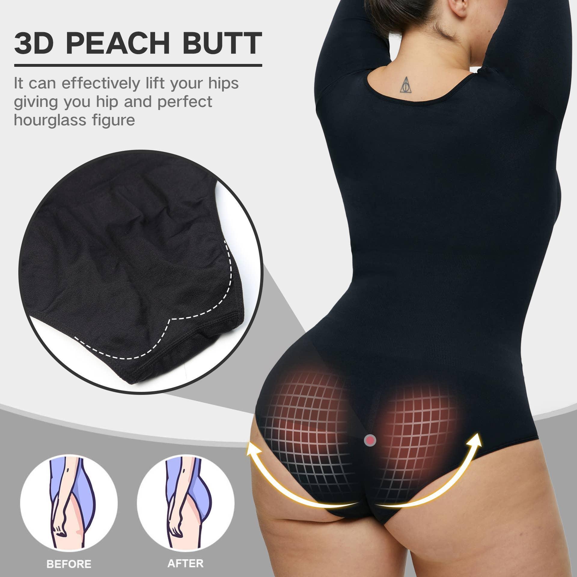 Ladies Long Sleeves Solid Color Daily Bodysuit 32739 - SWEETKAMA