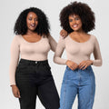 Ladies Long Sleeves Solid Color Daily Bodysuit 32739 - SWEETKAMA