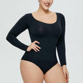 Ladies Long Sleeves Solid Color Daily Bodysuit 32739 - SWEETKAMA