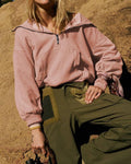 Ladies Long Sleeves Zip Collar Pocket Hoodie EWQD - SWEETKAMA