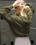 Ladies Long Sleeves Zip Collar Pocket Hoodie EWQD - SWEETKAMA