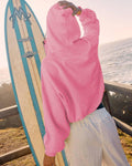 Ladies Long Sleeves Zip Collar Pocket Hoodie EWQD - SWEETKAMA