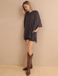 Ladies Loose Top and Shorts 2PCS Casual Tee Set SKST23129 - SWEETKAMA