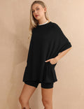 Ladies Loose Top and Shorts 2PCS Casual Tee Set SKST23129 - SWEETKAMA