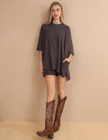 Ladies Loose Top and Shorts 2PCS Casual Tee Set SKST23129 - SWEETKAMA