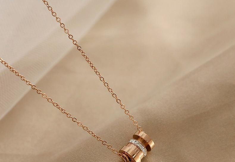 Ladies Lux Golden Chain Pendant Necklace SKAJ011 - SWEETKAMA
