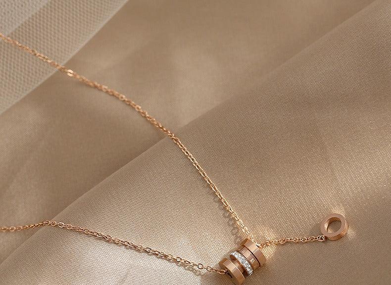 Ladies Lux Golden Chain Pendant Necklace SKAJ011 - SWEETKAMA