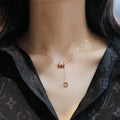 Ladies Lux Golden Chain Pendant Necklace SKAJ011 - SWEETKAMA