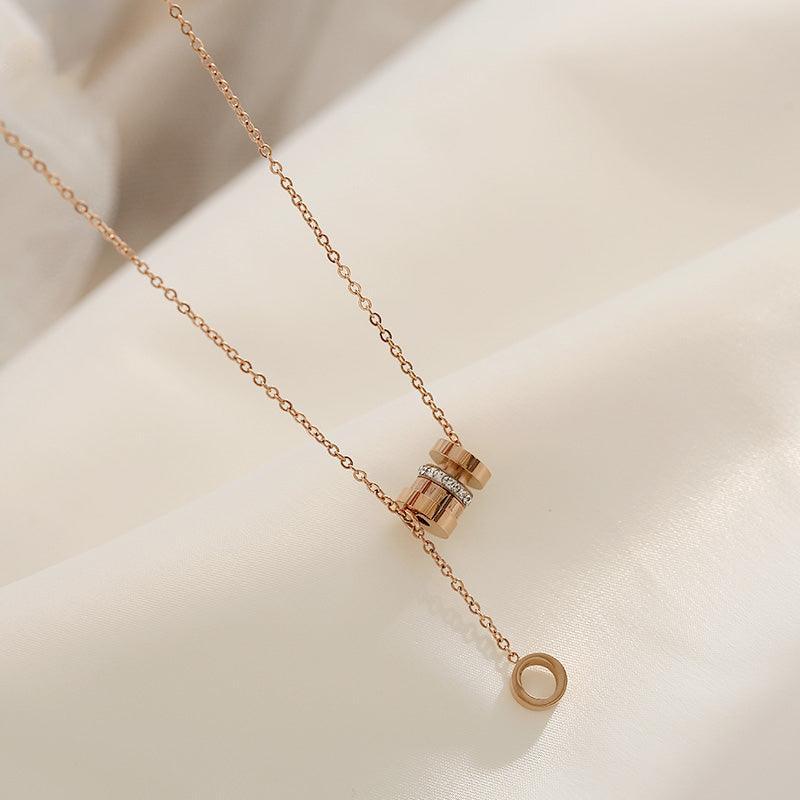 Ladies Lux Golden Chain Pendant Necklace SKAJ011 - SWEETKAMA