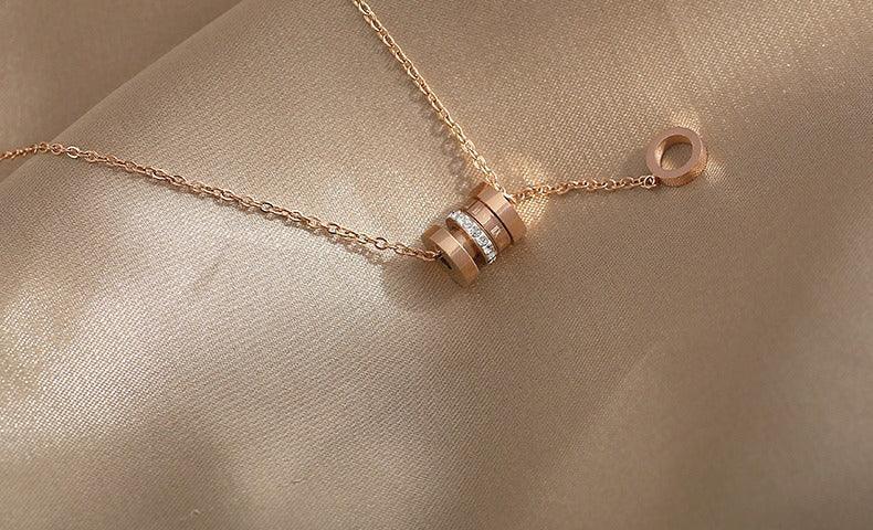 Ladies Lux Golden Chain Pendant Necklace SKAJ011 - SWEETKAMA