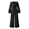 Ladies Mid Lantern Sleeves Daily Top Pants 2PCS Set GZN - SWEETKAMA
