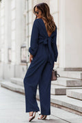 Ladies Mid Lantern Sleeves Daily Top Pants 2PCS Set GZN - SWEETKAMA