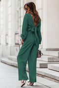 Ladies Mid Lantern Sleeves Daily Top Pants 2PCS Set GZN - SWEETKAMA