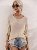 Ladies Mid Sleeves Hollow Out Daily Blouse E2290 - SWEETKAMA