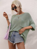 Ladies Mid Sleeves Hollow Out Daily Blouse E2290 - SWEETKAMA
