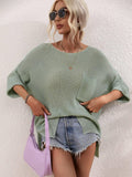 Ladies Mid Sleeves Hollow Out Daily Blouse E2290 - SWEETKAMA