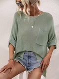 Ladies Mid Sleeves Hollow Out Daily Blouse E2290 - SWEETKAMA