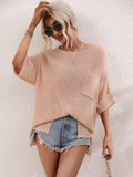 Ladies Mid Sleeves Hollow Out Daily Blouse E2290 - SWEETKAMA