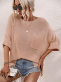Ladies Mid Sleeves Hollow Out Daily Blouse E2290 - SWEETKAMA