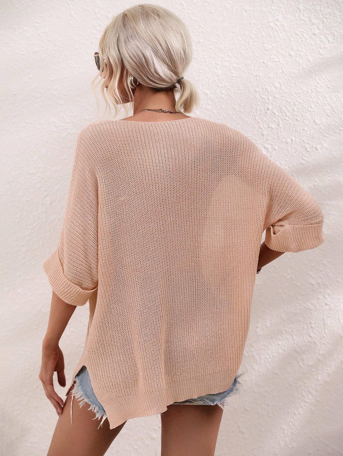 Ladies Mid Sleeves Hollow Out Daily Blouse E2290 - SWEETKAMA