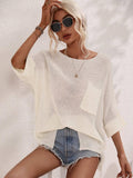Ladies Mid Sleeves Hollow Out Daily Blouse E2290 - SWEETKAMA
