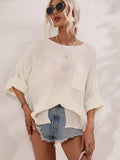Ladies Mid Sleeves Hollow Out Daily Blouse E2290 - SWEETKAMA