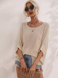 Ladies Mid Sleeves Hollow Out Daily Blouse E2290 - SWEETKAMA