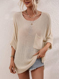 Ladies Mid Sleeves Hollow Out Daily Blouse E2290 - SWEETKAMA