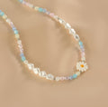 Ladies Multicolor Beads Pendant Sunflower Necklace SKAJ012 - SWEETKAMA