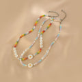 Ladies Multicolor Beads Pendant Sunflower Necklace SKAJ012 - SWEETKAMA