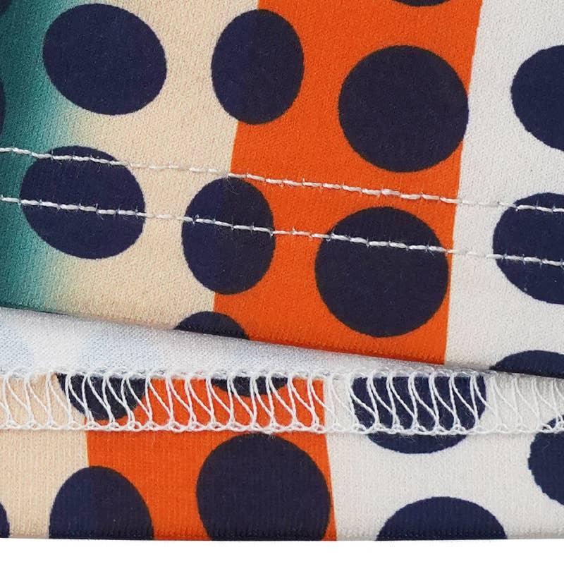 Ladies Multicolor Dot Print Slim Daily Maxi Dress W504 - SWEETKAMA