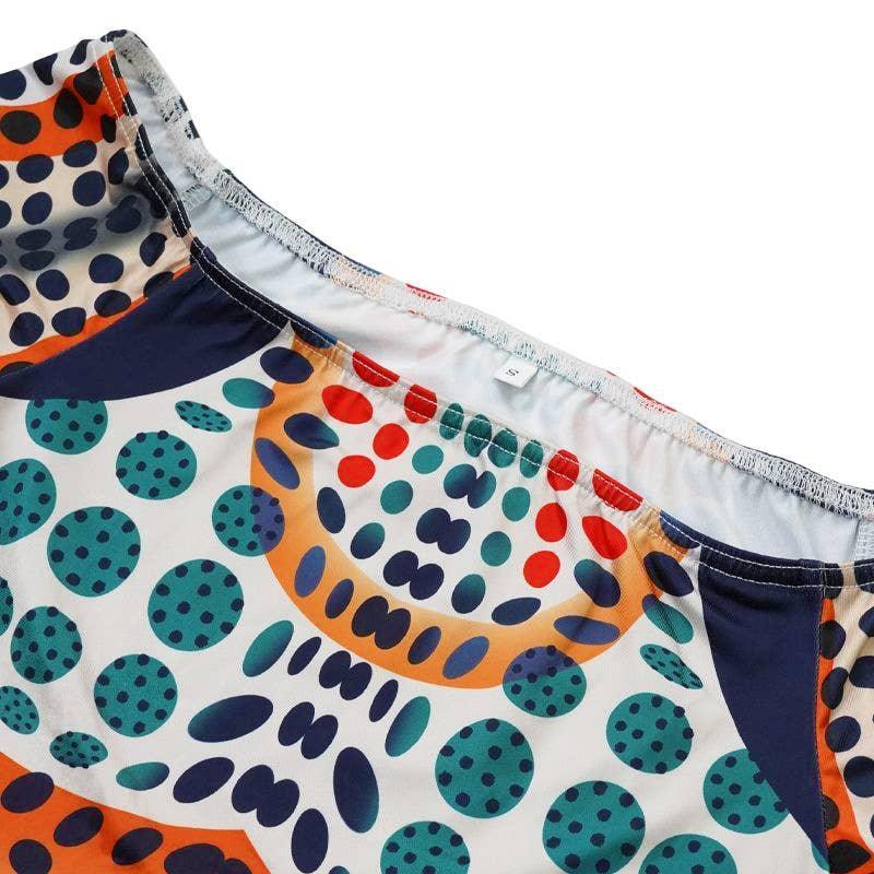 Ladies Multicolor Dot Print Slim Daily Maxi Dress W504 - SWEETKAMA