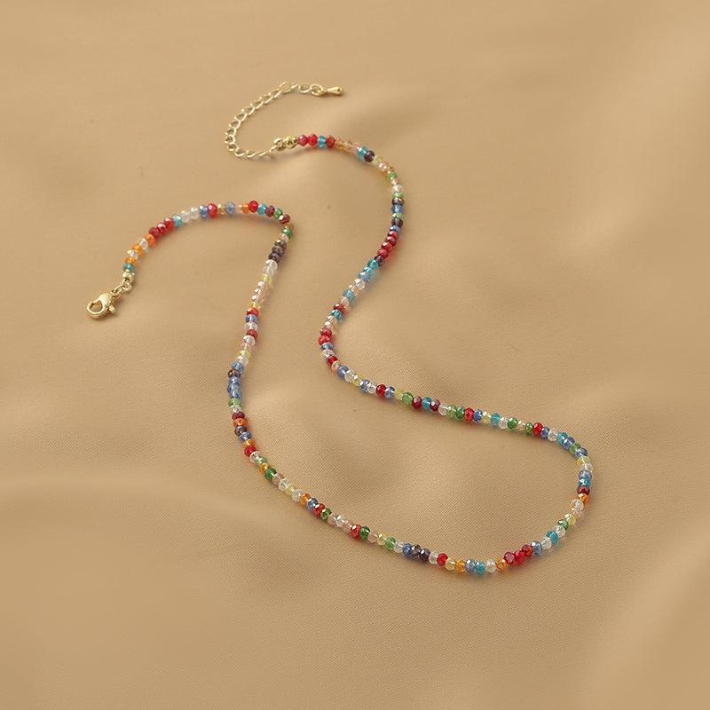 Ladies Multicolor Flower Pendent Beads Necklace Set SKAJ004 - SWEETKAMA