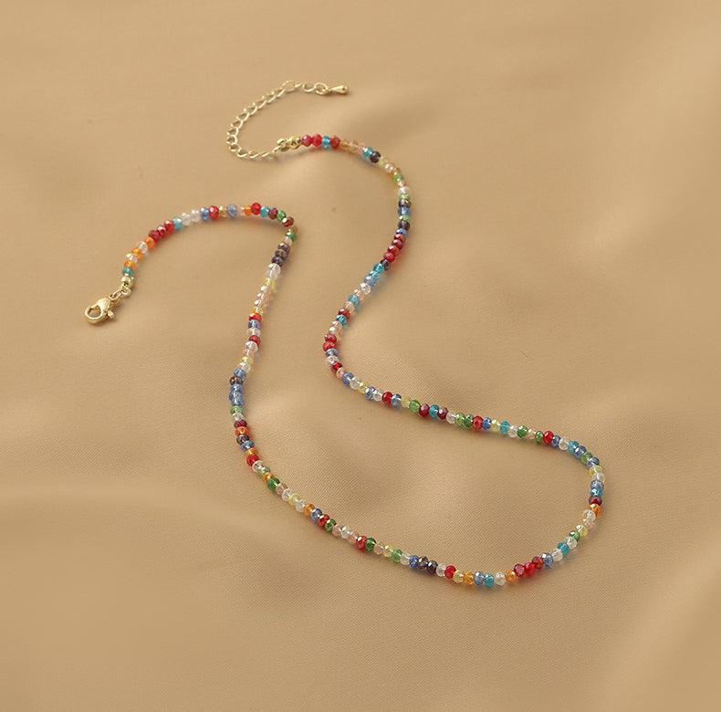 Ladies Multicolor Flower Pendent Beads Necklace Set SKAJ004 - SWEETKAMA