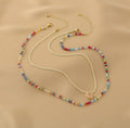 Ladies Multicolor Flower Pendent Beads Necklace Set SKAJ004 - SWEETKAMA
