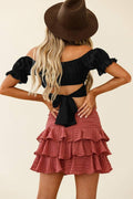 Ladies Off Shoulder Solid Color Daily Crop Top GSCA - SWEETKAMA