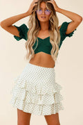 Ladies Off Shoulder Solid Color Daily Crop Top GSCA - SWEETKAMA